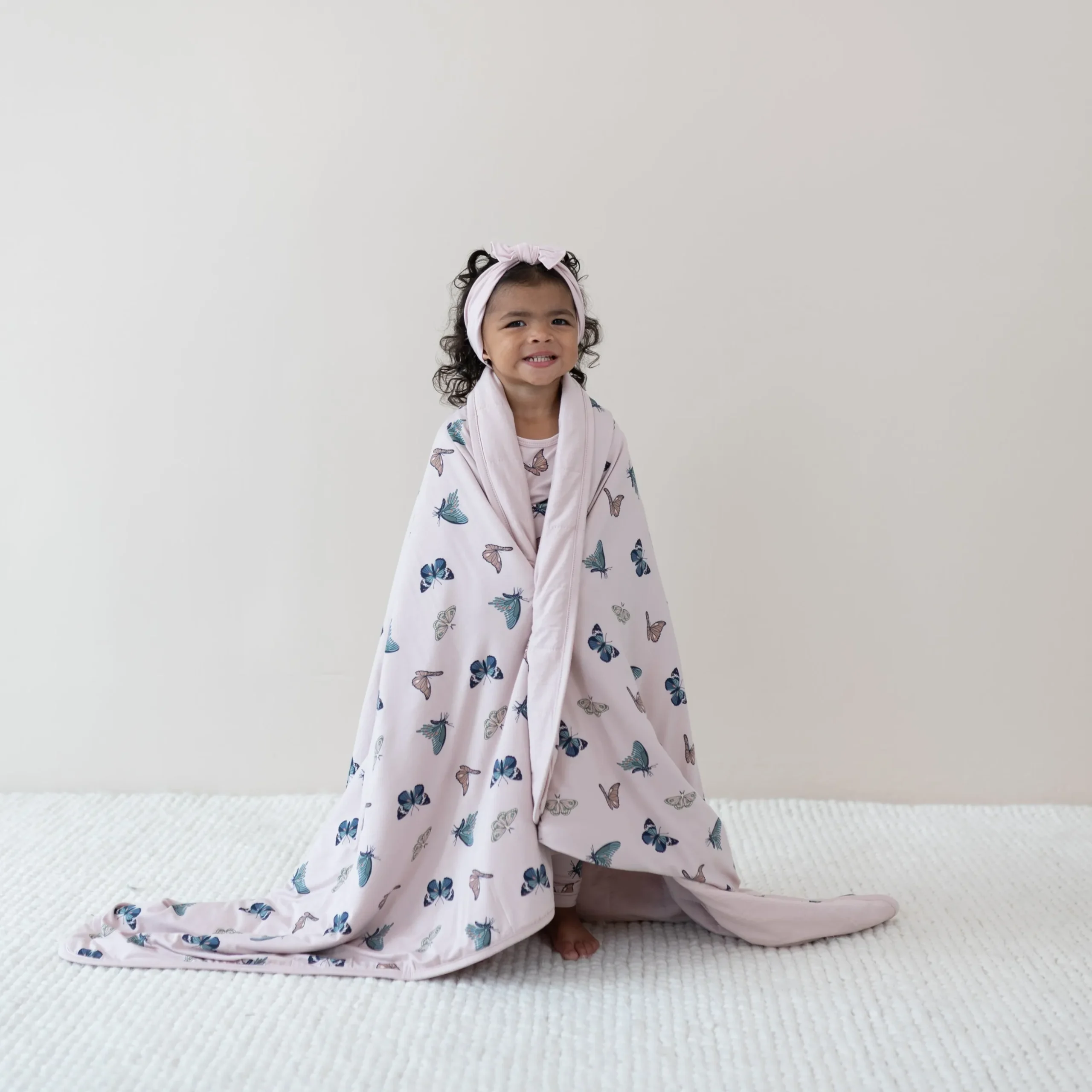 Youth Blanket in Blush Butterfly 2.5
