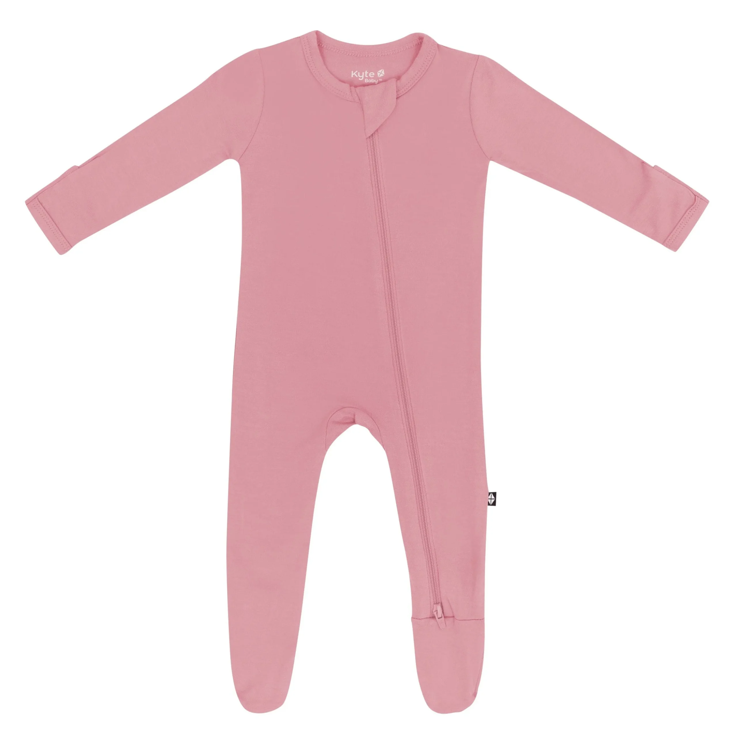 Zippered Footie in Apple Blossom