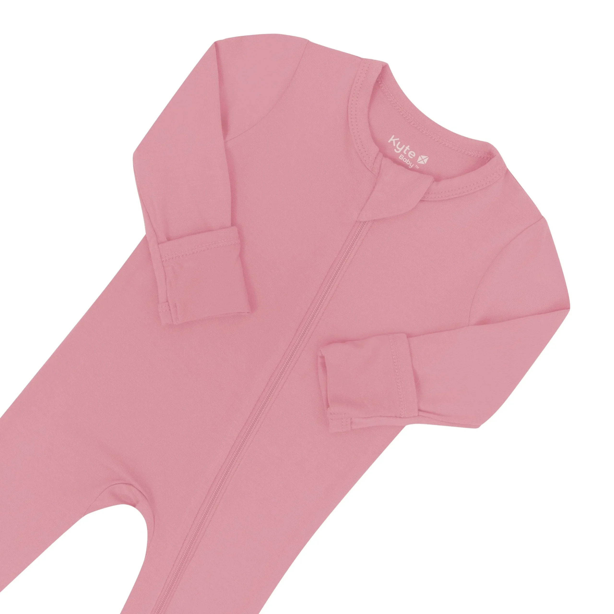 Zippered Footie in Apple Blossom