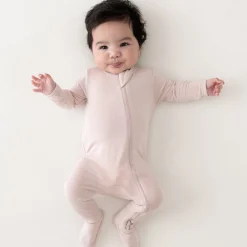 Zippered Footie in Blush