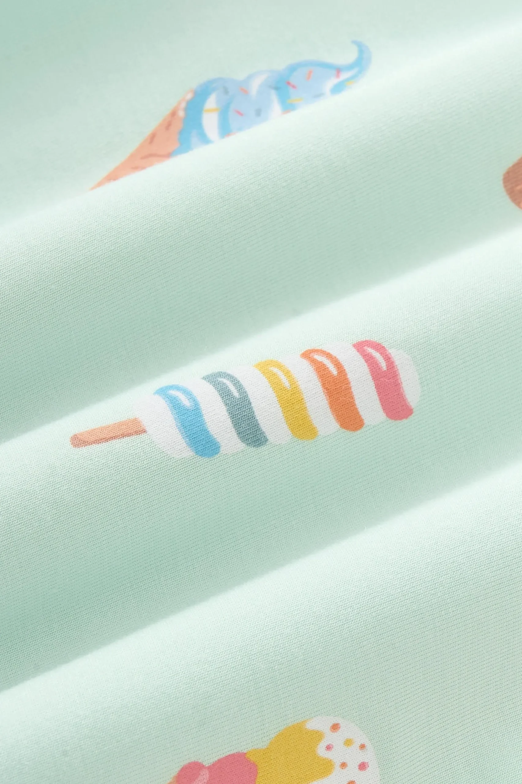 Zippered Footie in Mint Ice Cream
