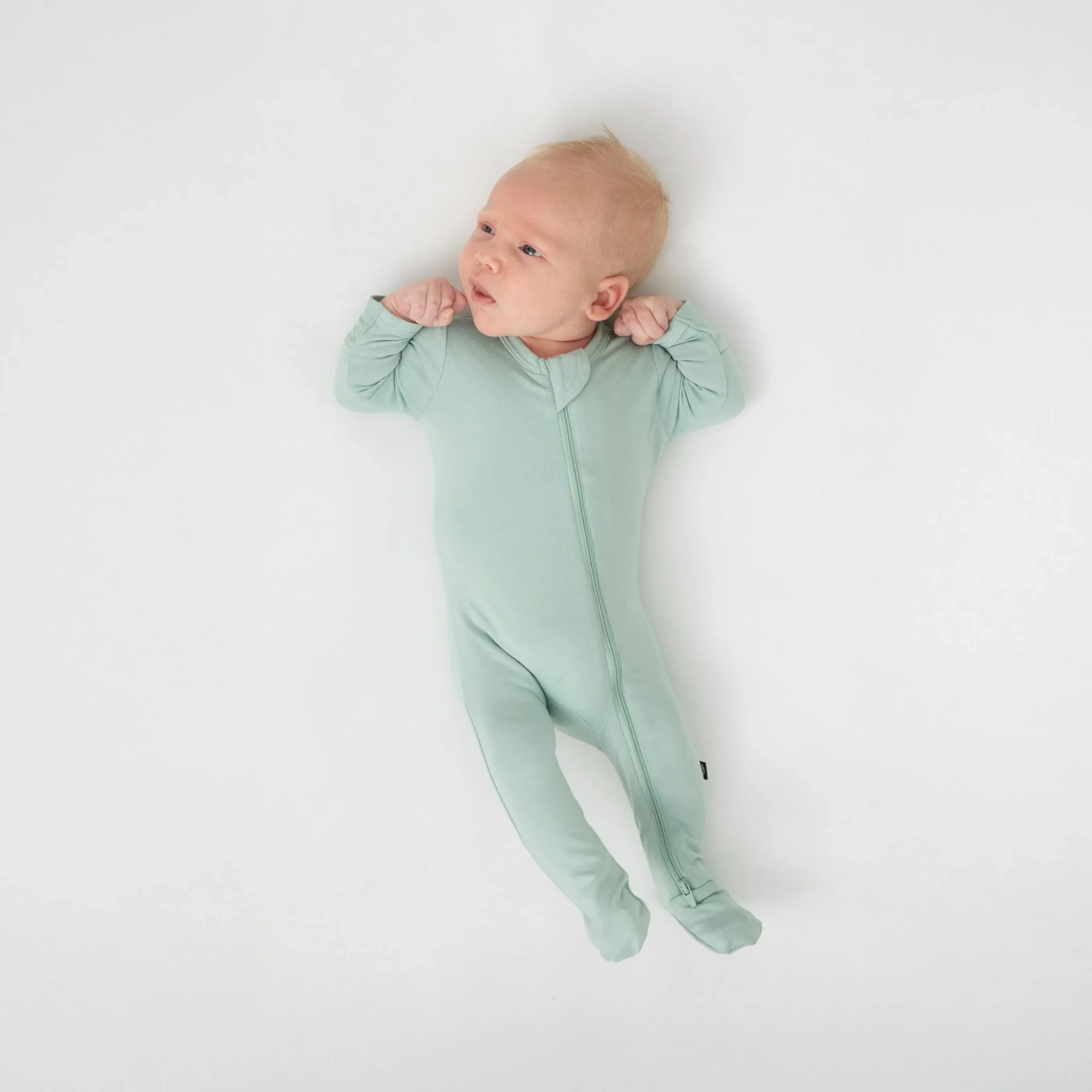 Zippered Footie in Sage