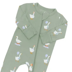 Zippered Footie in Silly Goose