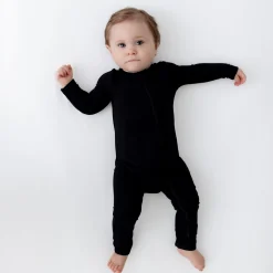 Zippered Romper in Midnight