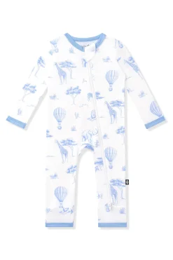 Zippered Romper in Toile Safari