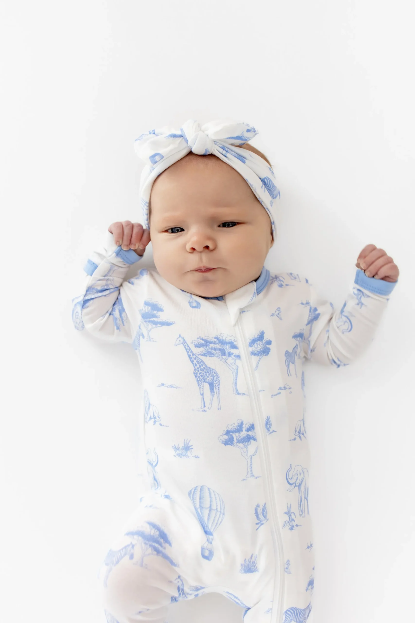 Zippered Romper in Toile Safari