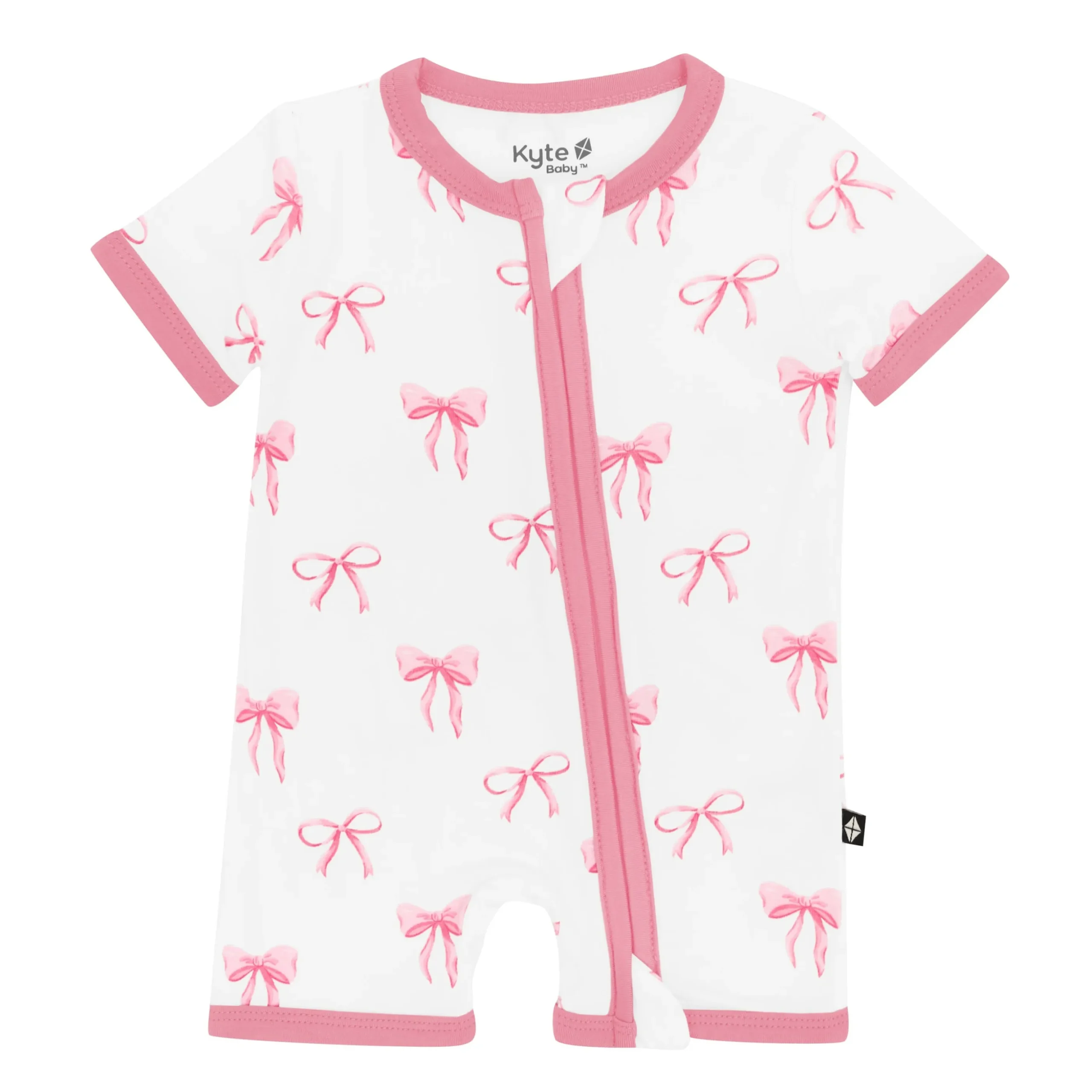 Zippered Shortall Romper in Bow